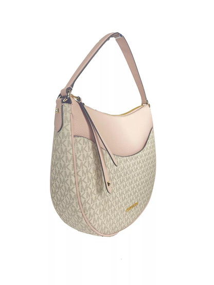 Michael Kors Große Dover Halbmond Crossbody Tasche Geldbeutel Pulver Blush Multi