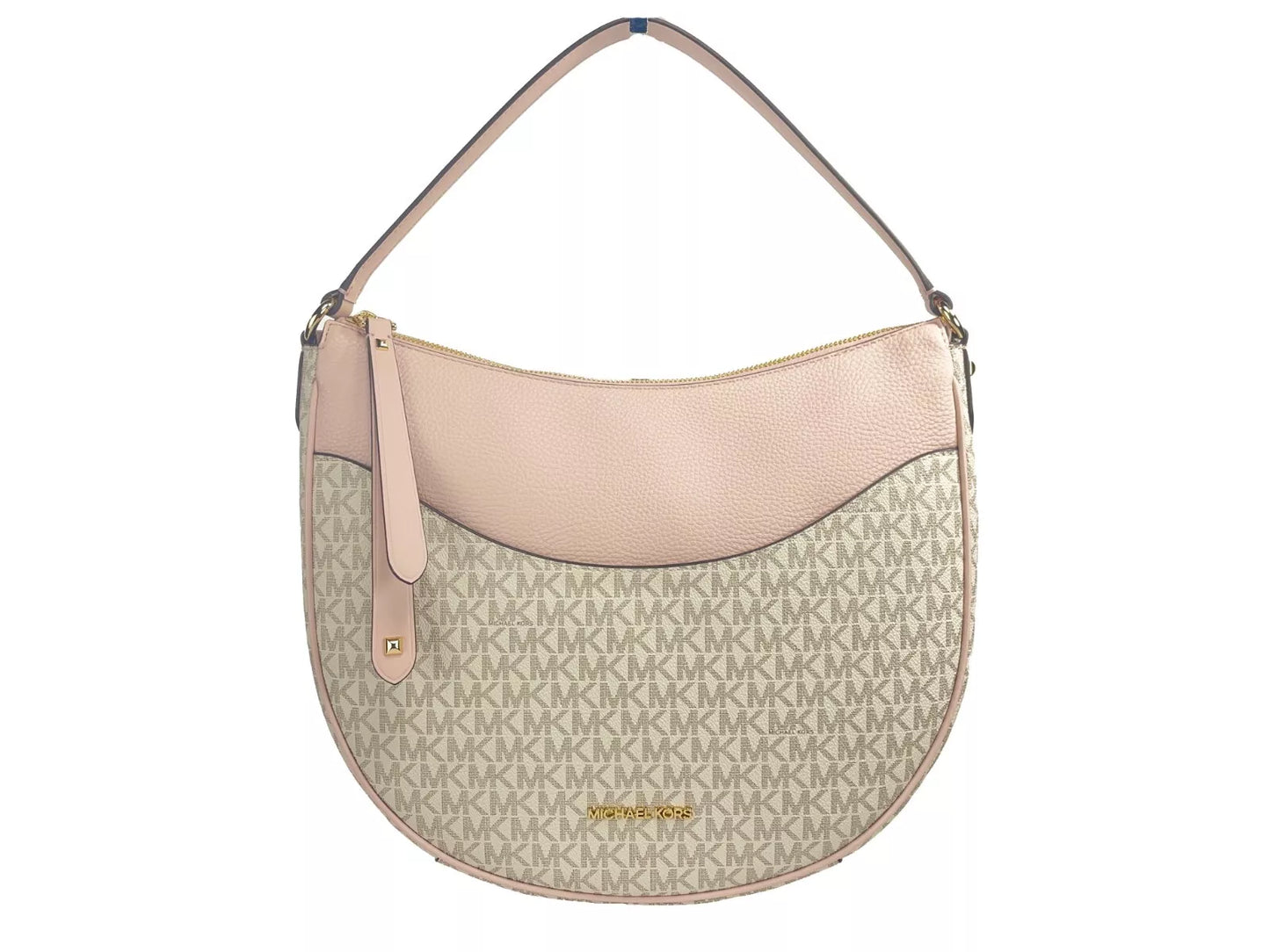 Michael Kors Große Dover Halbmond Crossbody Tasche Geldbeutel Pulver Blush Multi