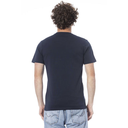 Cavalli Class Blau Baumwolle Männer T-Shirt