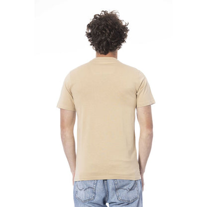 Cavalli Class Beige Baumwolle Männer T-Shirt