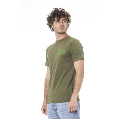 Cavalli Class Grünes Baumwolle Männer T-Shirt