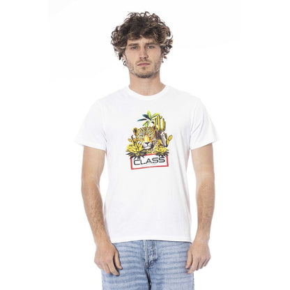 Cavalli Class Weißes Baumwolle Männer T-Shirt