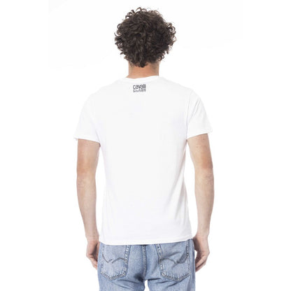 Cavalli Class Weißes Baumwolle Männer T-Shirt