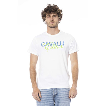 Cavalli Class Weißes Baumwolle Männer T-Shirt