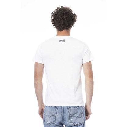 Cavalli Class Weißes Baumwolle Männer T-Shirt