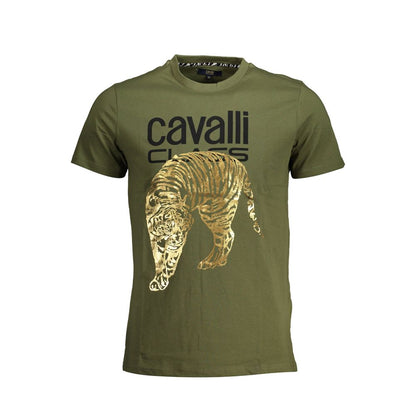 Cavalli Class T-Shirt aus grüner Baumwolle