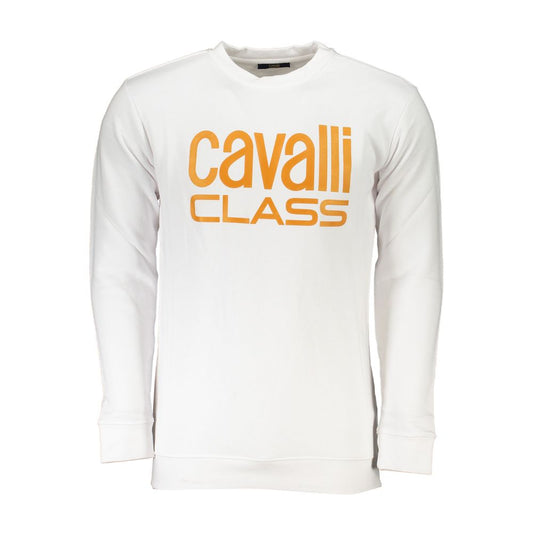 Cavalli Class Weißer Baumwollpullover