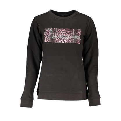 Cavalli Class Schwarzer Baumwollpullover