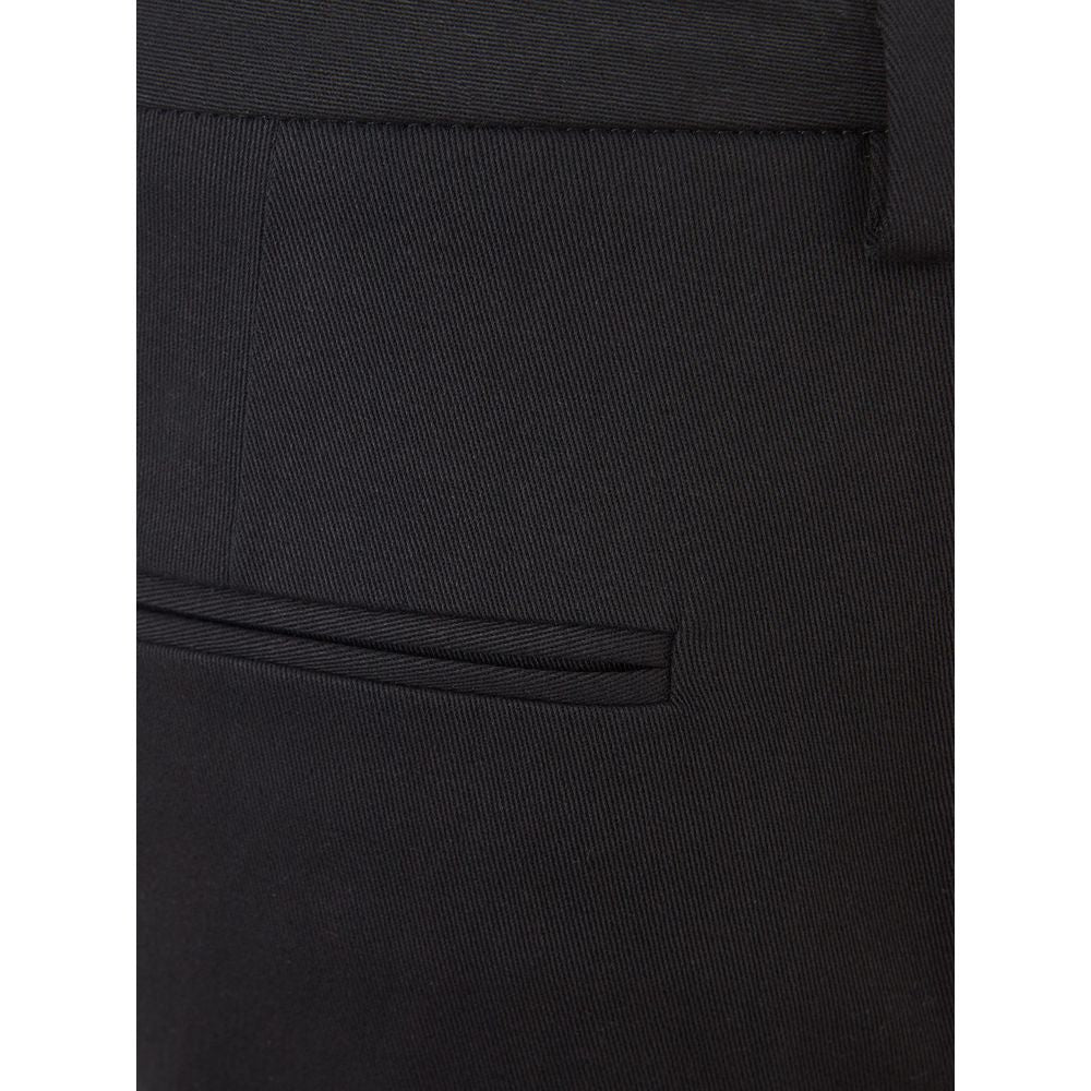 Lardini Italienische Eleganz Baumwolle Schwarz Hose