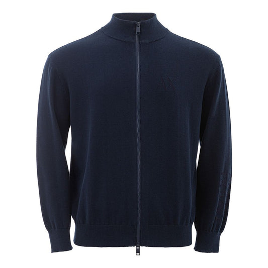 Armani Exchange Blauer Baumwollpullover