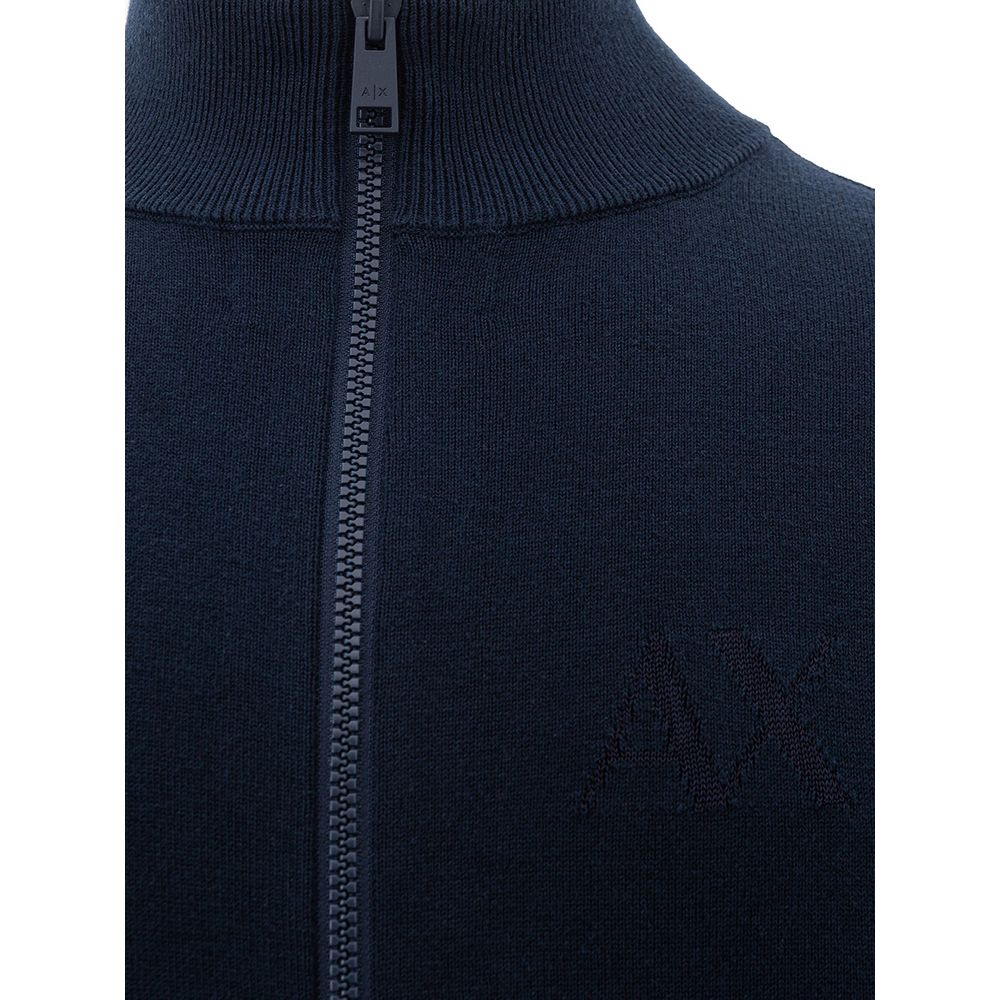 Armani Exchange Blauer Baumwollpullover