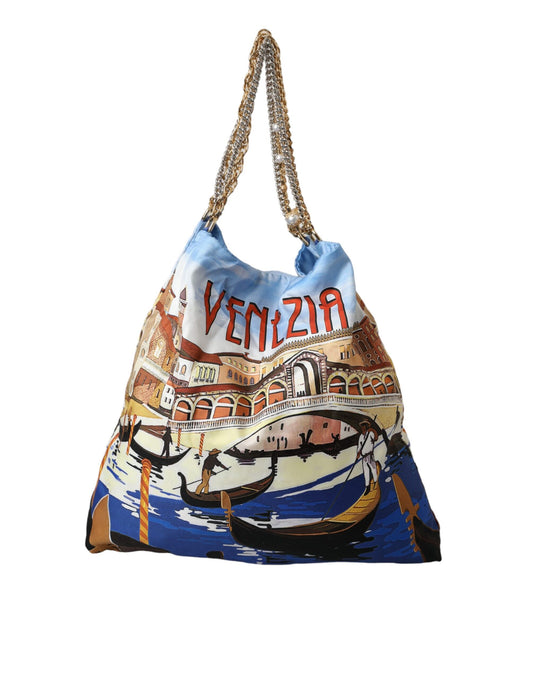 Dolce & Gabbana Multicolor Venezia Canvas Damen Einkaufstasche