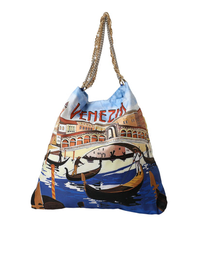 Dolce & Gabbana Multicolor Venezia Canvas Damen Einkaufstasche