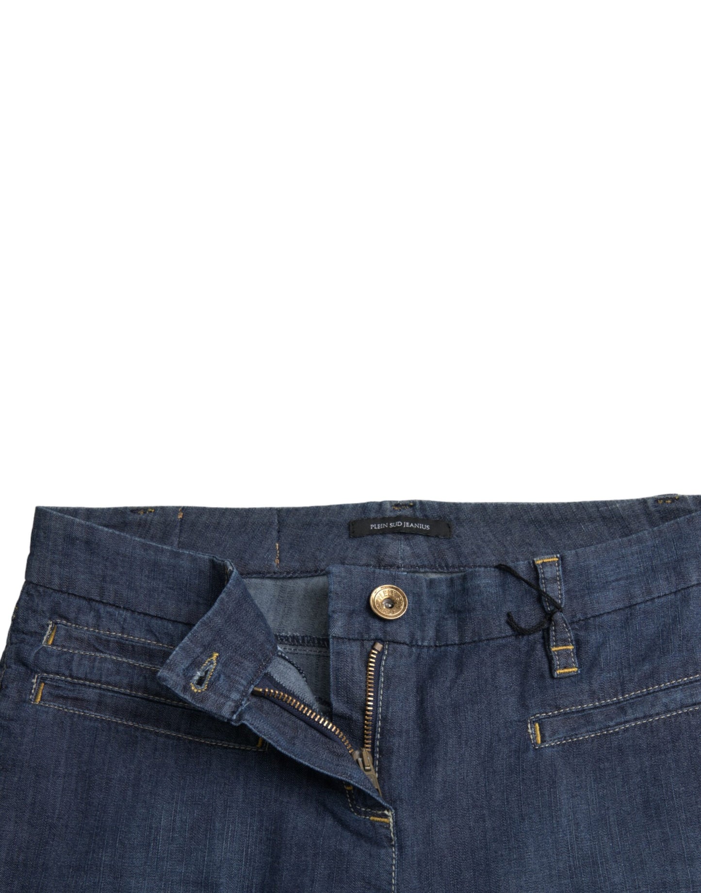 PLEIN SUD Dunkelblaue Bootcut Denim-Jeans aus Baumwolle