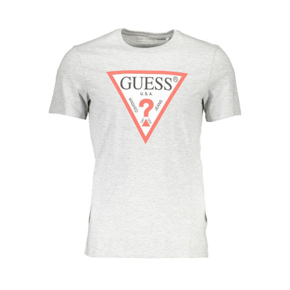 Guess Jeans Graues Baumwolle Männer T-Shirt