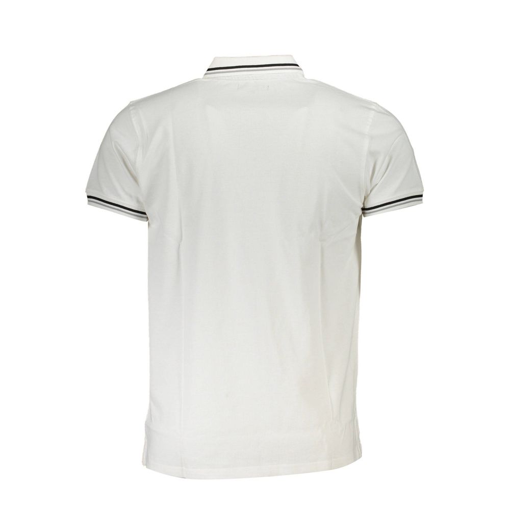 Cavalli Class Weißes Baumwoll-Poloshirt