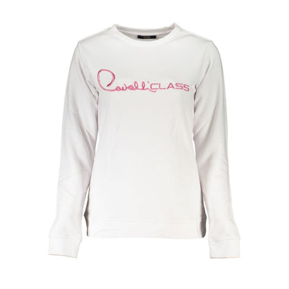 Cavalli Class Weißer Baumwollpullover