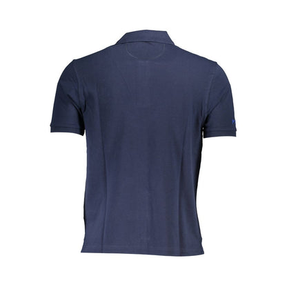 La Martina Blaues Herren-Poloshirt aus Baumwolle