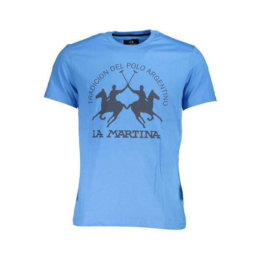 La Martina Blau Baumwolle Männer T-Shirt