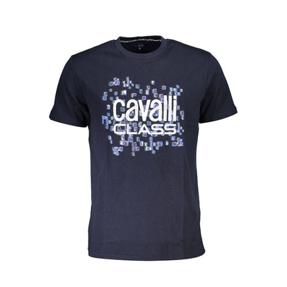 Cavalli Class T-Shirt aus blauer Baumwolle