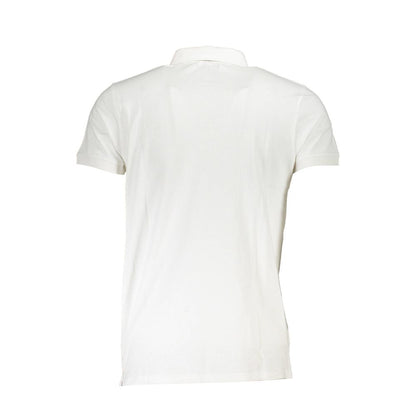 Cavalli Class Weißes Baumwoll-Poloshirt