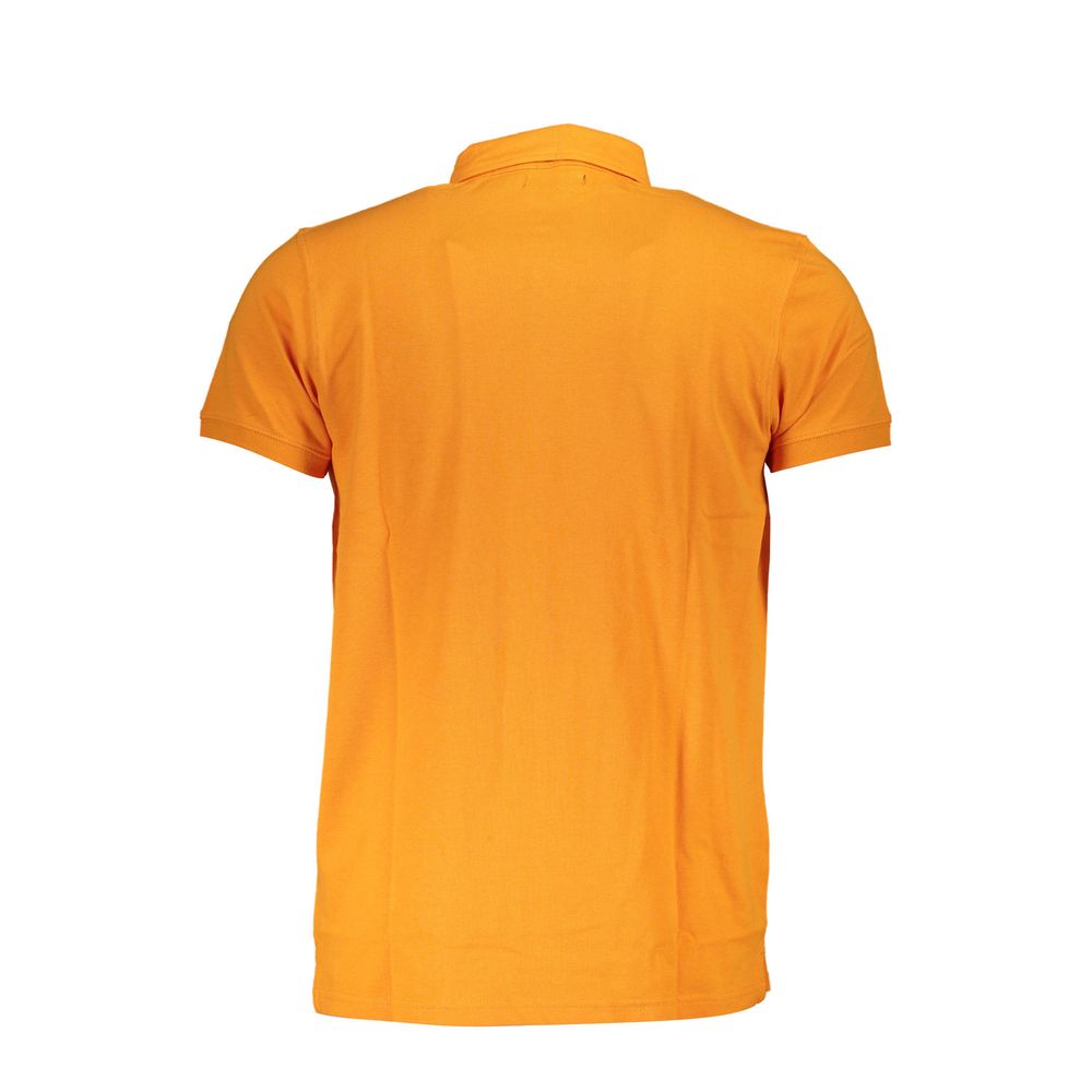 Cavalli Class Orangefarbenes Baumwoll-Poloshirt