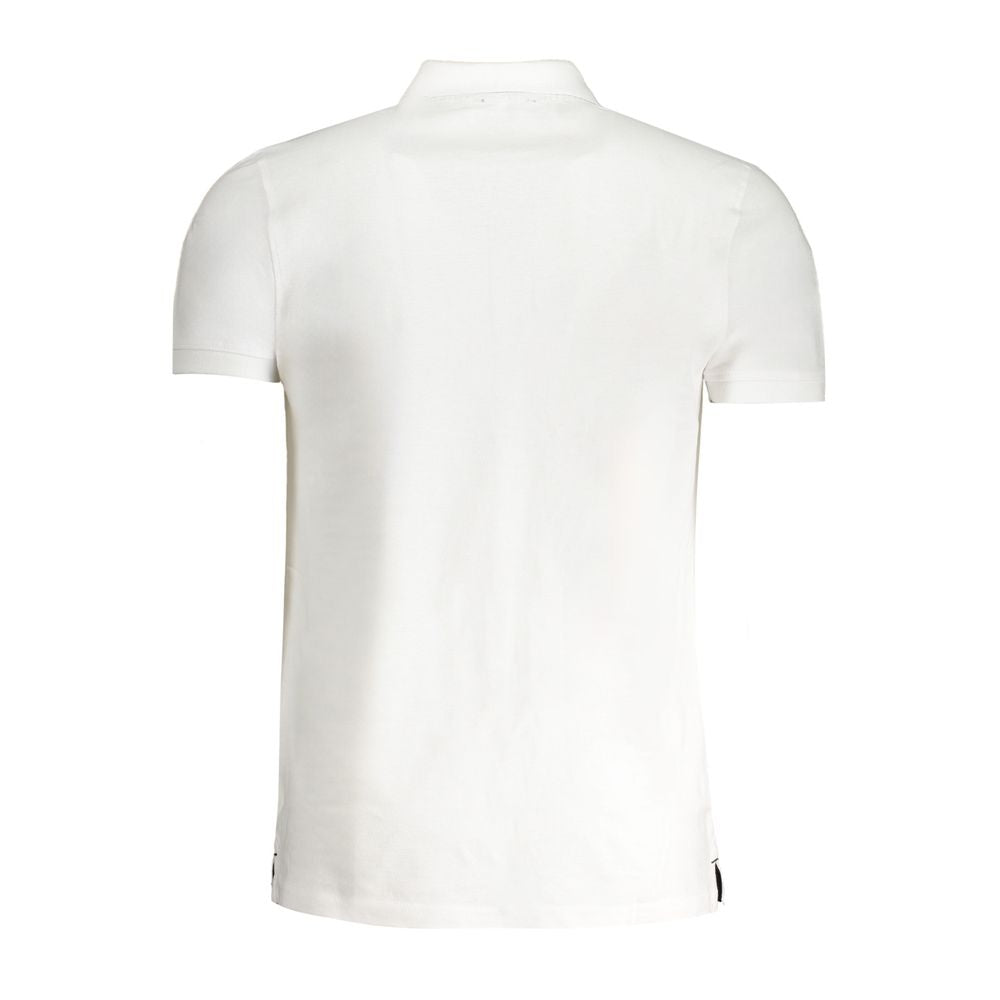 Cavalli Class Weißes Baumwoll-Poloshirt