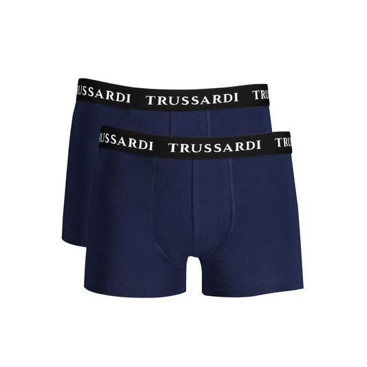 Trussardi Blaue Baumwollunterwäsche