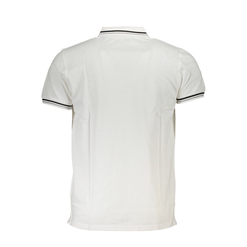 Cavalli Class Weißes Baumwoll-Poloshirt