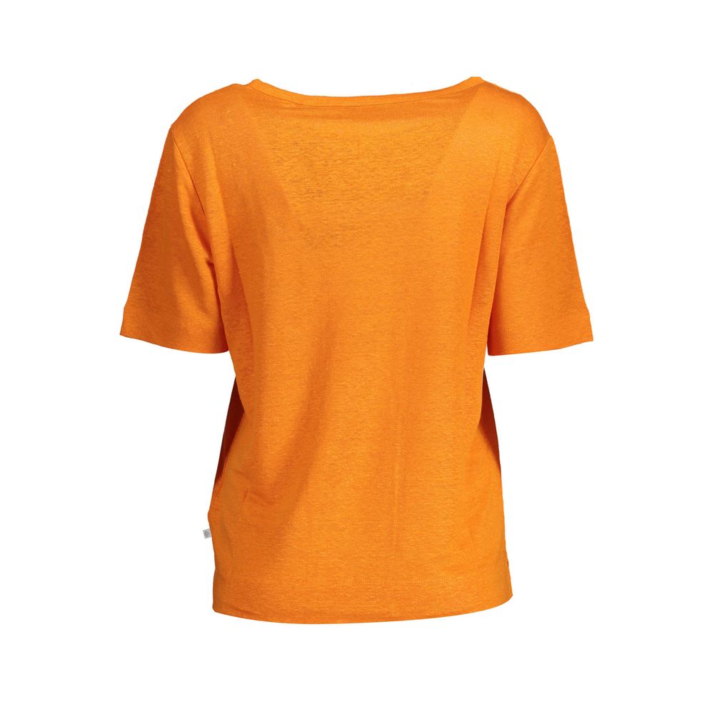 Gant Orangefarbenes Leinen-Top für Frauen