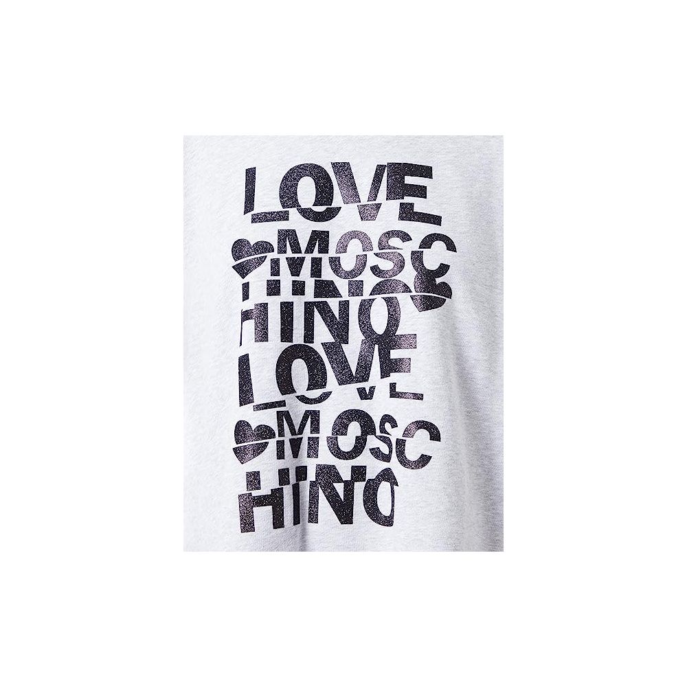 Love Moschino Schickes Sweatshirt mit Glitzerdruck in Übergröße