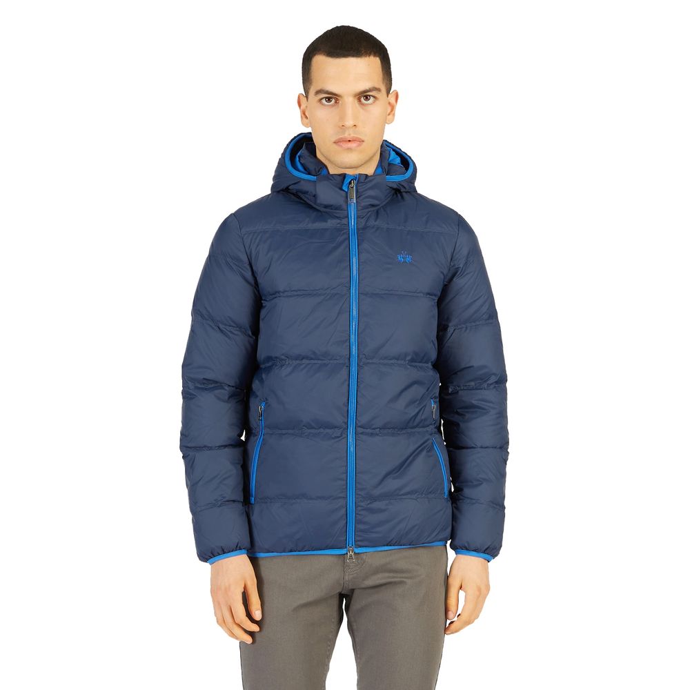 La Martina Blaue Nylon Herren Jacke