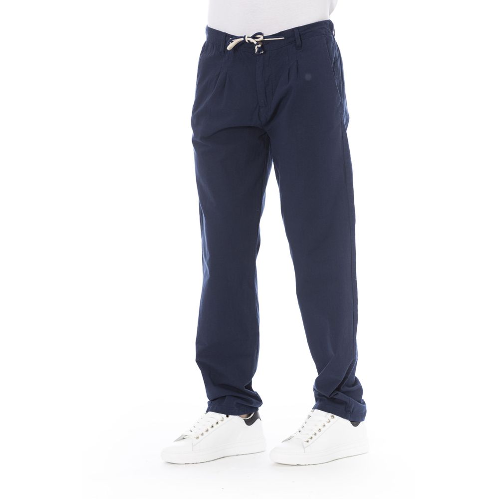 Baldinini Trend Blaue Baumwolle Männer Chino Hosen