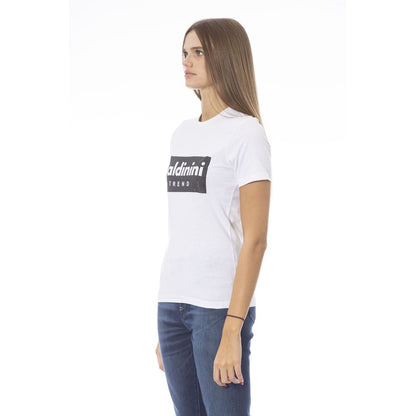 Baldinini Trend Weißes Baumwoll-T-Shirt für Frauen