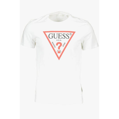 Guess Jeans Weißes Baumwolle Männer T-Shirt