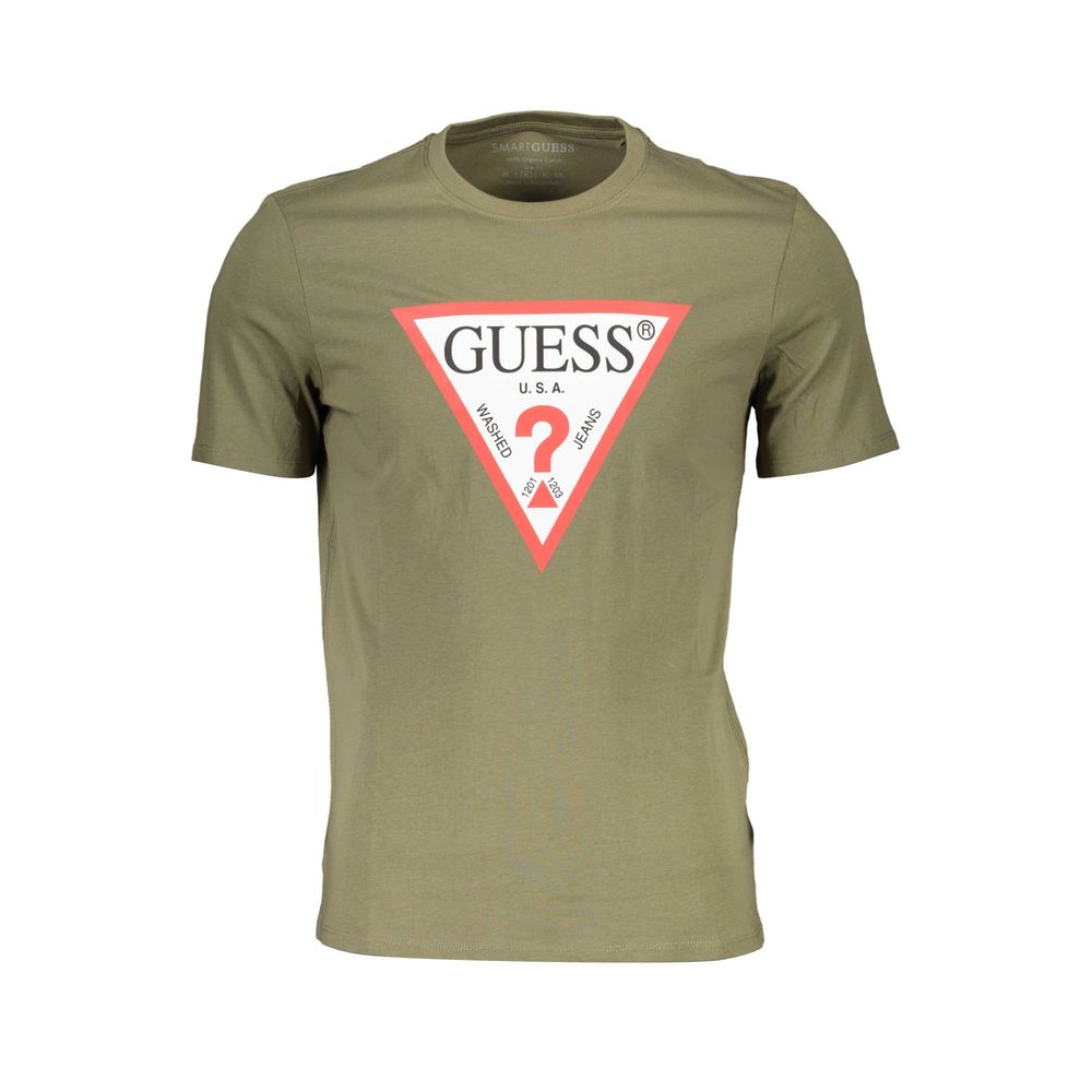 Guess Jeans Grünes Baumwolle Männer TShirt