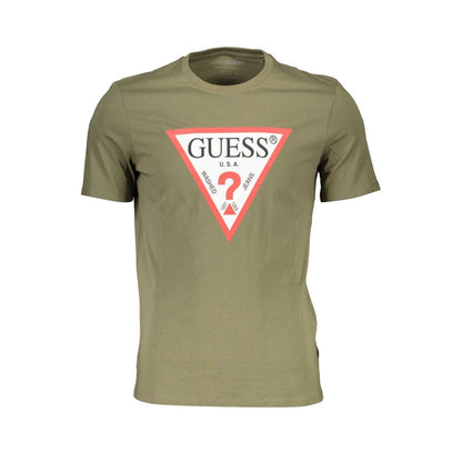 Guess Jeans Grünes Baumwolle Männer TShirt