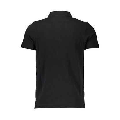 Cavalli Class Schwarzes Baumwoll-Poloshirt für Männer