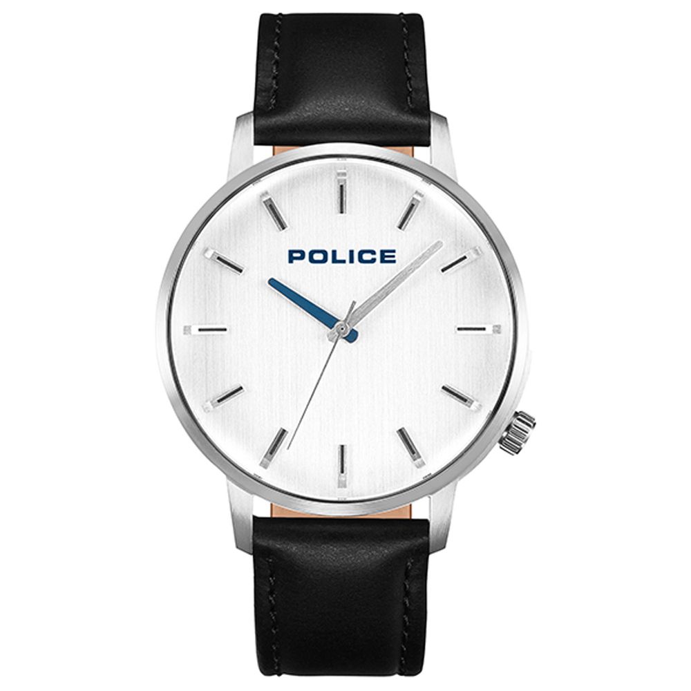 Police Silberne Herrenuhr