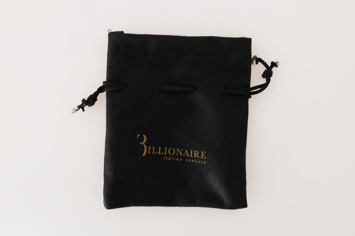 Billionaire Italian Couture Exquisite Herrengeldbörse aus schwarzem Leder