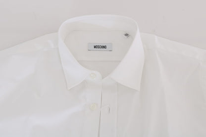 Moschino Elegantes weißes Slim-Fit Hemd aus Baumwolle