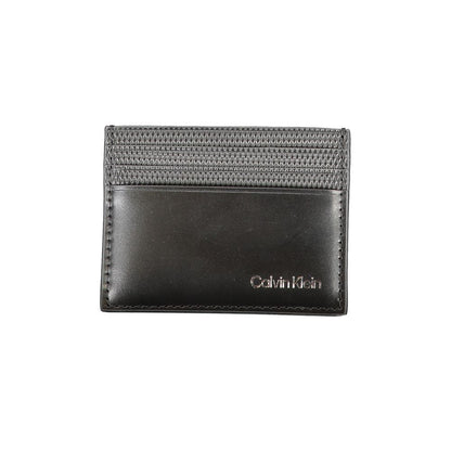 Calvin Klein Schwarzes Leder Portemonnaie