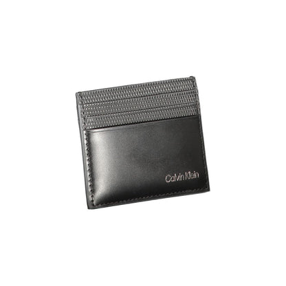 Calvin Klein Schwarzes Leder Portemonnaie