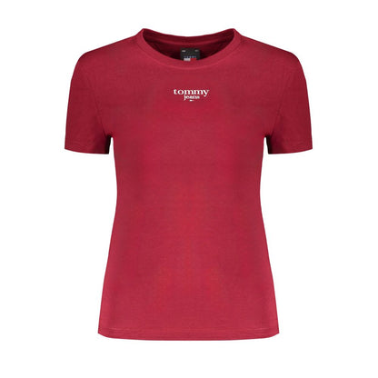 Tommy Hilfiger Rote Baumwoll-Oberteile & T-Shirt