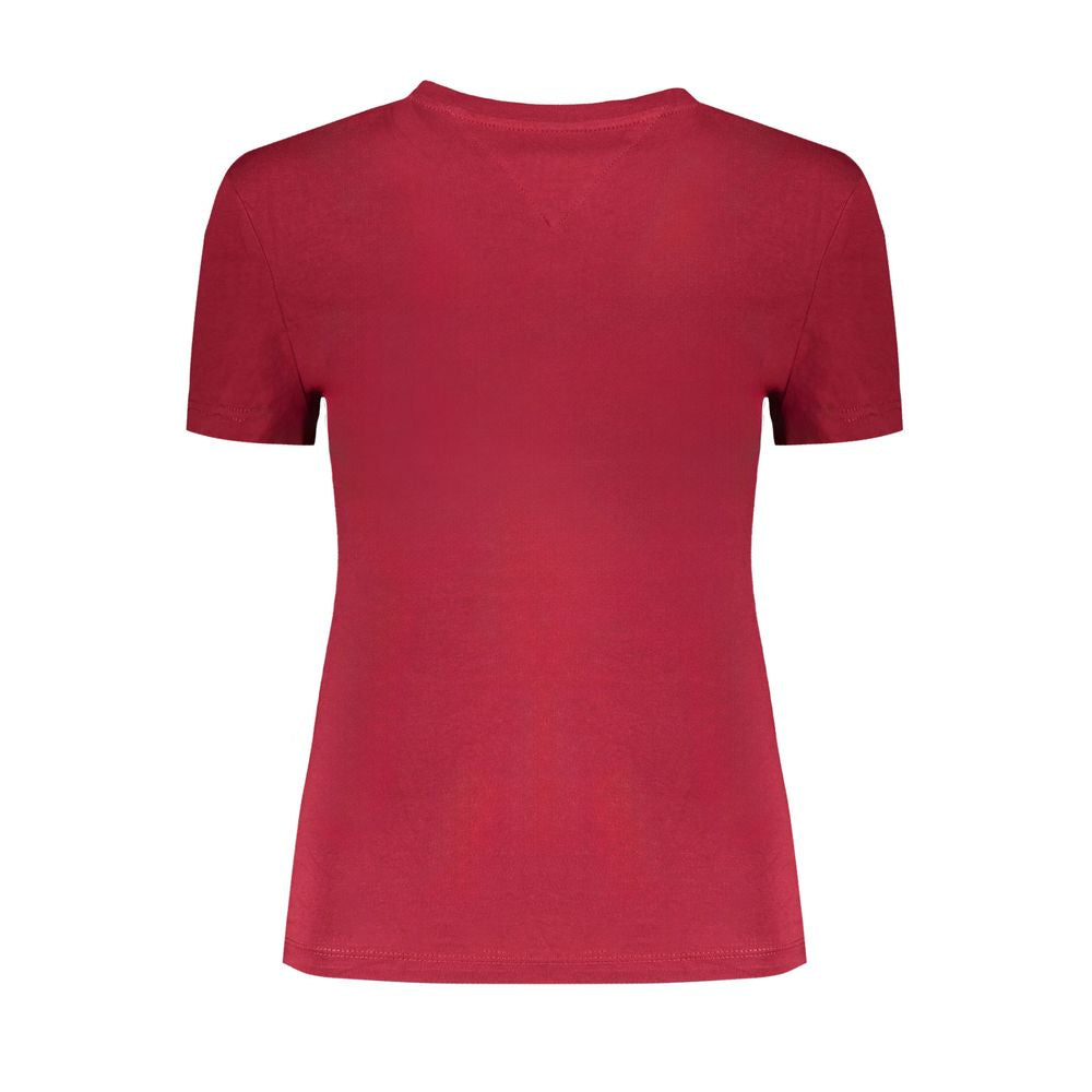 Tommy Hilfiger Rote Baumwoll-Oberteile & T-Shirt