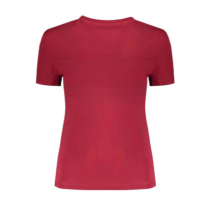 Tommy Hilfiger Rote Baumwoll-Oberteile & T-Shirt