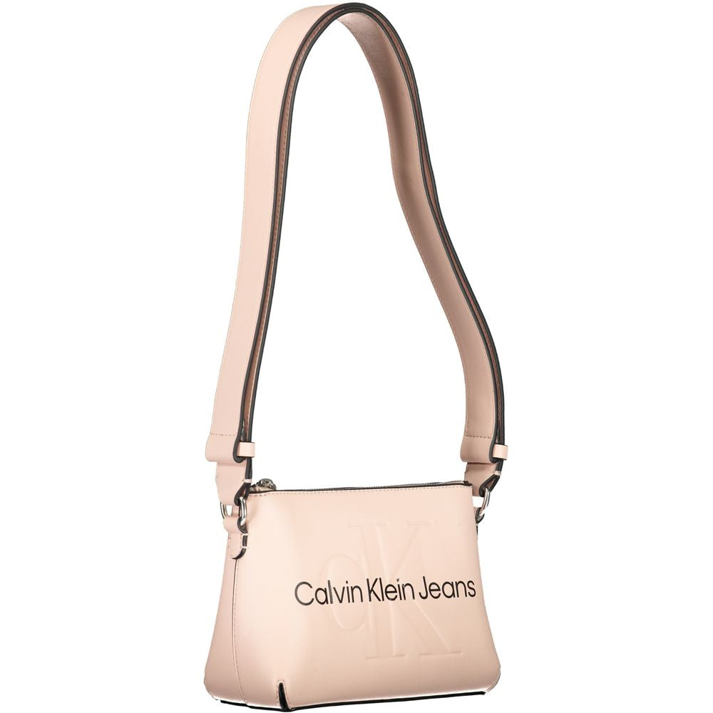 Calvin Klein Rosa Polyethylen-Handtasche