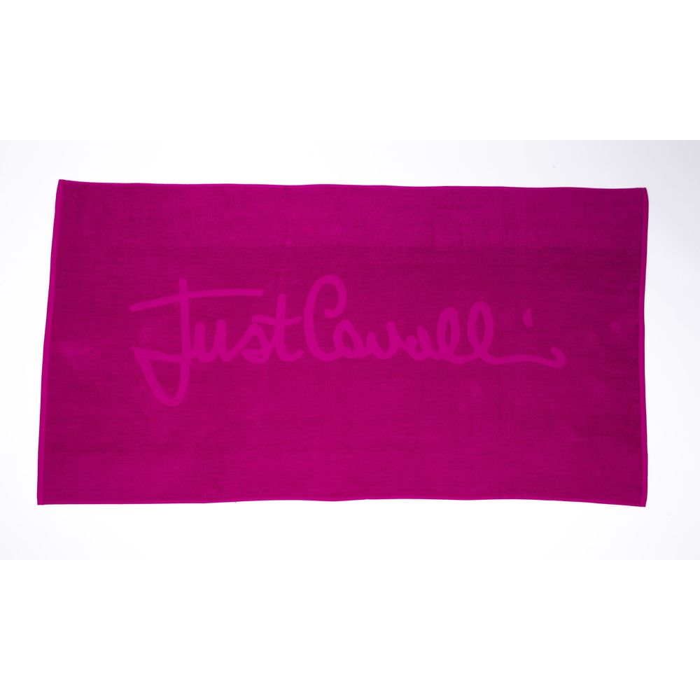 Just Cavalli Fuchsia Baumwolle Männer Strandtuch