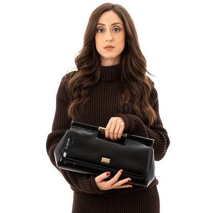 Dolce & Gabbana Schwarze Lederhandtasche