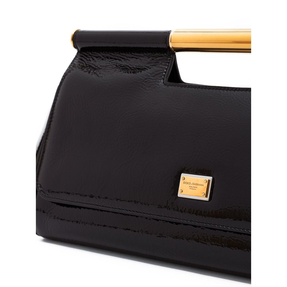 Dolce & Gabbana Schwarze Lederhandtasche